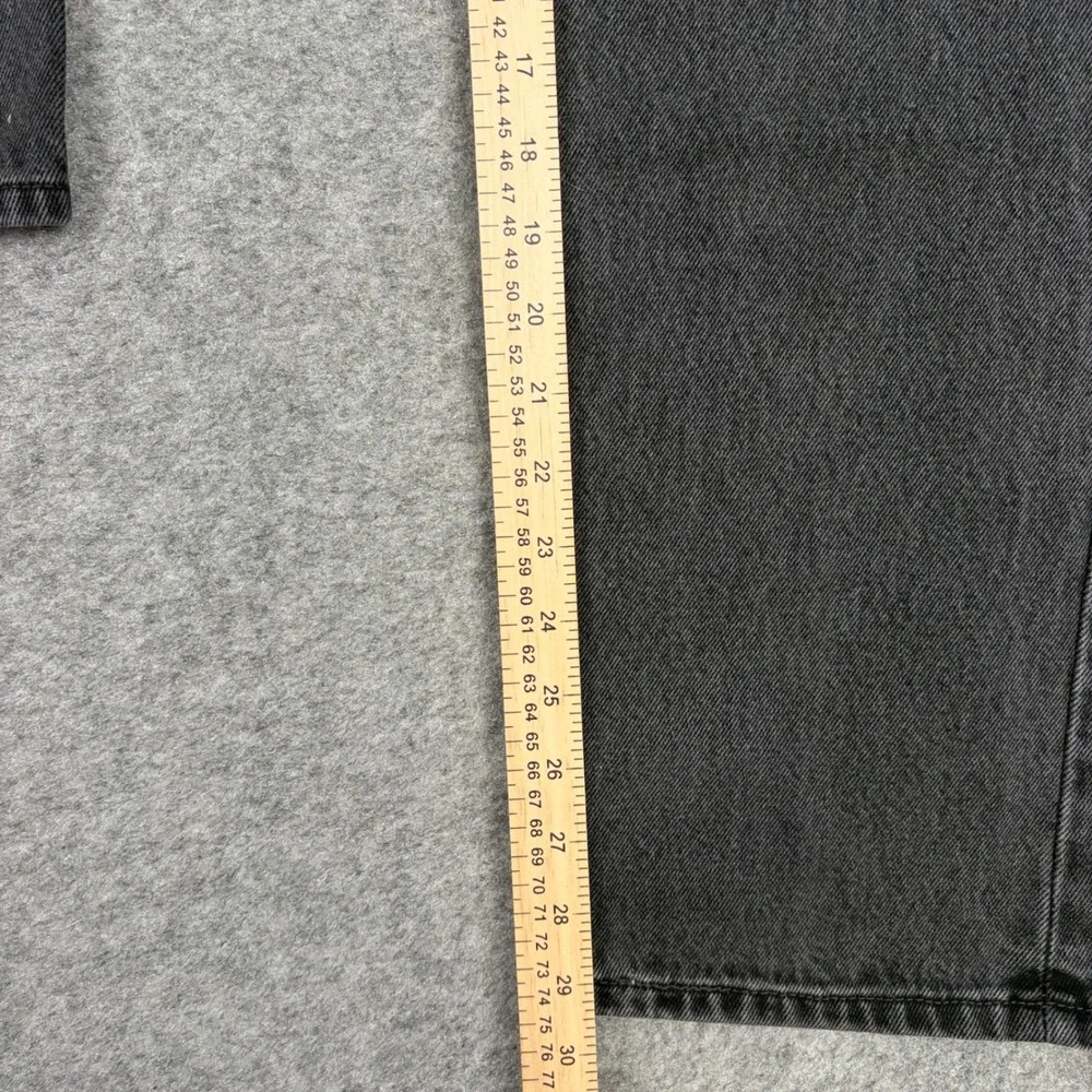 Levi's 505 Straight Leg Jeans‎ Mens 33x32 Faded Black Distressed Denim Workwear